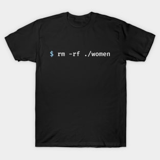 Linux Script Remove Women Folder T-Shirt